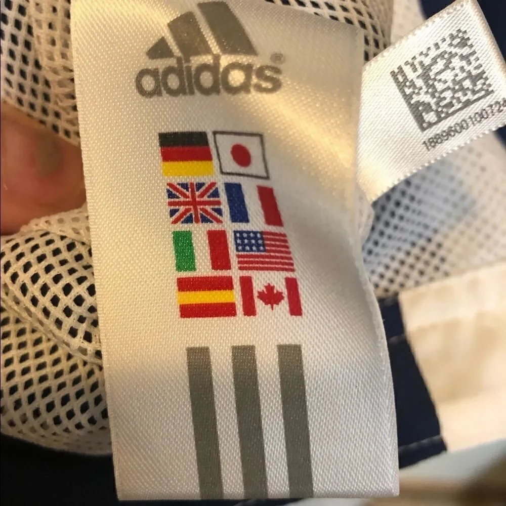 Adidas men’s windbreaker‎ in blue and white